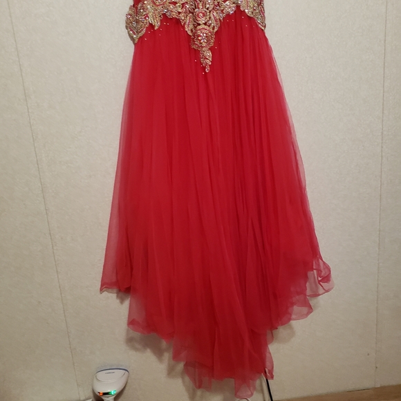 FUCHSIA LONG DRESS WHIT RHINESTONES SIZE:XXL - Picture 2 of 16